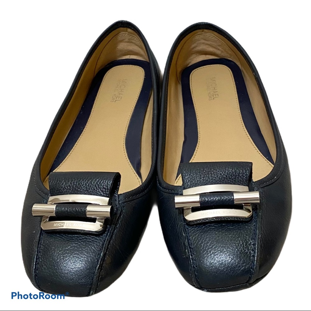 MICHAEL Michael Kors Leather Gloria Loafer Navy Size 8